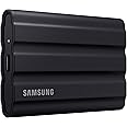 Samsung T7 Shield Portable SSD 1TB, USB 3.2 Gen2 External SSD, Up to 1,050MB/s, Rugged, IP65 Water & Dust Resistant, for Photographers, Content Creators and Gaming, Mac Compatible, MU-PE1T0S, Black