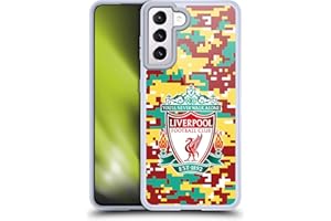 Head Case Designs Officially Licensed Liverpool Football Club Digital Camouflage Crest & Liverbird Patterns 1 Gel Case [Military Grade] Compatible with Samsung Galaxy S21 5G & Compatible with MagSafe