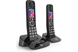 BT Premium Cordless Landline House Phone, Home Phone, 100 Percent Nuisance Call Blocker, Call Block Button, Answer Machine, Twin Handset Pack