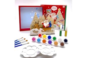 BULL TIGER PRESTIGE Kit 3D Artigianato Di Legno Di Natale, Kit per Attività Creative per Bambini per Costruire e Dipingere Giocattoli, Crea I Tuoi Progetti Festivi Per Le Attività Natalizie Regali per Ragazze Ragazzi