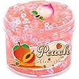 Jigejunfa Peach Clear Slime Pink Stretchy Jelly Slime Premade Crystal Water Slime Glassy Slime With Charms Toy For Girls Boys Gifts, Diy Bubble Slime Soft Putty Kids Birthday Party Favors 7Oz 200Ml