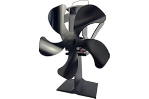 Tomersun 5-Blatt-Holzofenventilator für Holzöfen Holzofenventilatoren Wärmebetriebener Ofenventilator