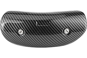KIMISS Protector de Calor de Escape para Motocicleta, Cubierta Universal, Accesorio Antiescaldado (Patrón de fibra de carbono de impresión de)