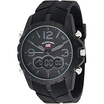 U.S. Polo Assn. Sport Men's US9269 Black Watch With Black Rubber