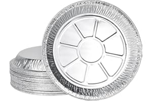 BYKITCHEN Tin Foil Dishes, 30 Pack, Disposable Plate Container, Foil Trays for Baking Cake and Cooking (9 inch)