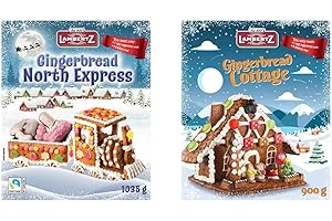 PAPAVAL RETAIL Gingerbread Cottage & North Express Train Pack of 1.935kg - 2 kits
