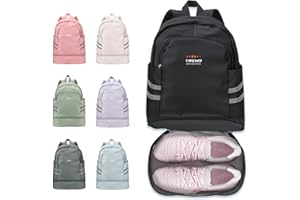 SZSYCN Sac à dos de sport avec compartiment à chaussures et poche humide, sac à dos de voyage pliable pour femmes, grand sac à dos de voyage imperméable, sac à dos décontracté imperméable