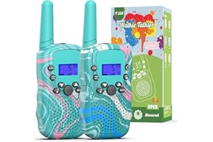 Walkie Talkie Kinder, Kearui Spielzeug für 3 4 5 6 7 8 9 10 11 12 Jahre Junge, Funkgerät Kinder mit 8 Kanäle, LED Taschenlampe, VOX Funktion und LCD Bildschirm für Abenteuer, Camping, Wandern