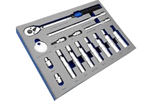 ZKTOOL 15 Piezas Llaves Magnéticas para Bujías de Junta Universal, 14mm 16mm 18mm 21mm 9/16" 5/8" 3/4" y 13/16", Incluye Llave de Trinquete, Separador de Bujías y Varilla de Extensión