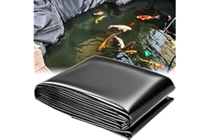 ENUTROF Bache Bassin Exterieur Bâche Noire pour Bassin 1.2x2.1m 0.2mm Epaisseur Liner Bassin pour Bassins D'agrément Bassin a Poisson Sélection d'eau Cascade Fontaines Fleurs Jardinage Serres (1.2x2.1m)