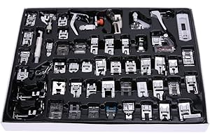 ele ELEOPTION Machine à Coudre kit Pieds-de-biche Multifonctionnel pour Machine à Coudre domistique Ourlet Pied de pièces Accessoires pour Brother Singer Lot de (52pcs)