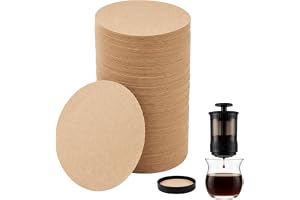 1 200 stycken kaffefilter 64 mm för AeroPress, oblekt kaffefilterpapper, fint papper, kaffefilter runt med AeroPress standard