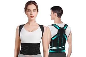 KUNGFUREN Fascia Lombare Posturale Spalle Schiena: Correttore Postura Uomo - Donna Tutore Posturale Schiena Dritta Busto Raddrizza Spalle - Regolabile Cintura di Correzione Della Postura Nero Profondo (XL)