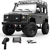 MN Model MN99S V2 1/12 Land Rover Defender 4WD RC Model Crawler Offroad Uzaktan Kumandalı Araba Truck RTR Lisanslı G&uuml;m&uuml;ş+Dahi