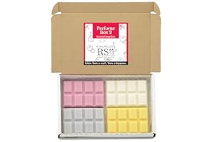 RS Wellness Highly Scented Perfume Wax Melts - Fame, No.5, J Adore, La Vie Est Belle - 4 x Snap Bar Box - Handpoured Soy Wax, Home Fagrance Gift Box