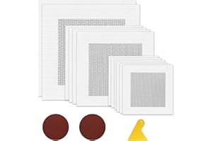 XSTARY 15 Pièces Rebouche Trou Mur, Bouche Trou Mur en Aluminium, Patch de Réparation de Mur，4/6/8 Pouces Patch De Réparation De Mur,Patch Auto-Adhésif En Maille Pour Cloisons Sèches