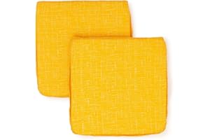 PARAMAISON Cuscini Coprisedia Shabby Chic Unito, Set da 2 pezzi, Imbottito, con Fascia Elastica, Sfoderabile, 40x40 cm, Vari Colori