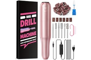 COSCELIA Ponceuse pour Ongles Professionnel, 29Pcs Limes à Ongle Electrique 20000 RPM avec Pointe en Céramique Embouts Ponçage, Portable Kit de Manucure Pédicure pour Salon et Maison