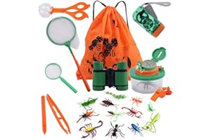 COSORO 18 Pack Kids Outdoor Explorer Kit-Kids Adventure Kit Fun Toys Educational Toys Gift Toys For 6-10 Years Old Boys Girls Birthday Xmas Present,Kids Binoculars Set For Camping Hiking Pretend Play