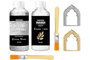 Guldbladsfärg I Flytande Form Vattenbaserat Dekorativt Rikt Pigment Med | Bladguldsfärg För För Möbler, Tavelramar, Ornament, Metall, Trä, , Kanvas, Tyg, Och