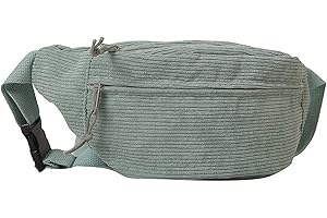 DMNQ Sac Banane Femme Bandoulière en Velours Côtelé - Tissu Élégant et Pratique