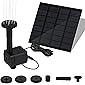 Solar Springbrunnen mit 6 Fontänenstile, Teichpumpe Brunnen Solarpumpe Fontäne mit Solar Panel Batterie Wasserpumpe…