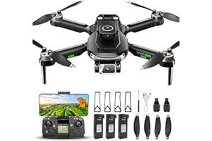 HYTOBP S165 MAX Drone avec caméra 1080P, Drones professionnel, 90°Réglage électrique, Vidéo en Direct 5G WiFi, 40mins de vol (3 batteries), Quadricoptère avec One Key Take Off/Landing, Moins de 249g