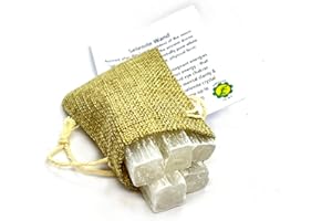 JURASSIC JACKS 5 Natural Selenite Crystals Satin Spar Crystals Sticks in Gift Bag