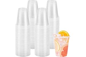 Kleemeiero 100 Trinkbecher 160ML Plastikbecher Kunststoffbecher Bruchsichere Mehrwegbecher Transparent Ausschankbecher Bierbecher Wasserbecher Partybecher Set für Parteien, Hochzeit, Weihnachtstag