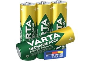 VARTA Ready2Use pre-charged rechargeable AA Mignon Ni-Mh battery (4-pack, 2,100 mAh), rechargeable without memory effect - ready for immediate use