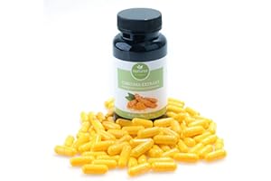 ‎NATURES FINEST Kurkuma Kapseln hochdosiert 1 Kapsel täglich - natures FINEST 3 Monats Kur - Curcumin Gehalt EINER Kapsel entspricht dem von ca. 12.000mg, Curcurmin Kapseln hochdosiert - ohne Piperin