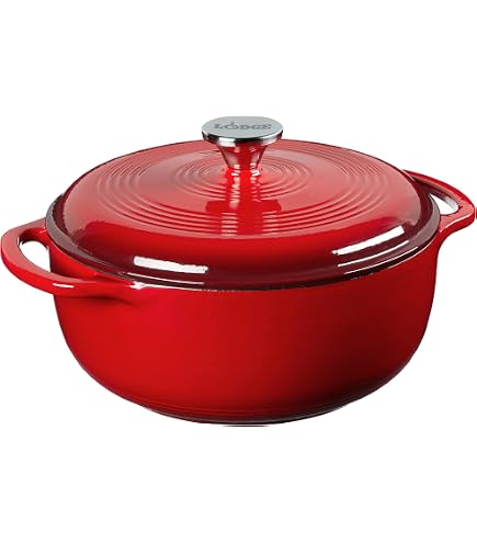Forno olandese in ghisa con coperchio in rilievo in ghisa smaltata