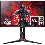 AOC Gaming 24G2U -24 Inch FHD Monitor, 144Hz, 1ms, IPS, AMD FreeSync, Height Adjust, Speakers, USB Hub, Low Input Lag (1920x1