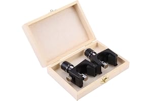 Hyvelbladssättare, 2st Magnetisk hyvelbladinställning Jig Setter Jointer Planer Knife Setting Woodworking Tool with Wood Box