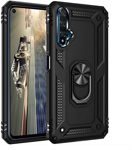 EASSGU Custodia per HUAWEI Nova 5T / Honor 20 (6.26 Inches), Cover per Telefono in Stile Business con Retro in PU Pelle - Nero EASSGU Custodia per HUAWEI Nova 5T / Honor 20 (6.26 Inches), Cover per Telefono in Stile Business con Retro in PU Pelle - Nero