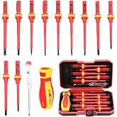 13 Piece Screwdriver Set, Electrician with Storage Box, Professional Screwdriver Set with Magnetic Tip