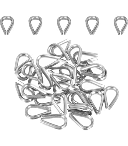 30pcs M2 316 Stainless Steel Thimble 2mmfor 1/16" Dia Wire Rope - View #7