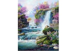 DCIDBEI (40x50cm DIY 5D Cuadrado Pintura Diamante Cascada Kit Completo Cristal Diamante Arte Cuadros Diamantes 5d paisaje Artesanía Kits Punto de Cruz Adornos Familia