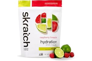SKRATCH Labs Hydration Sport Drink Mix | Raspberry Limeade with Caffeine (15.5 oz, 20 Servings) | Electrolyte Powder Developed Athletes and Sports Performance, Gluten Free, Vegan, Kosher