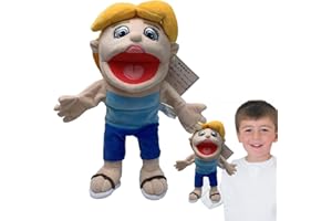 ORIOTAN Jeffy Plush Toy, 17Inches Hand Puppet With Working Mouth, Soft Stuffed Animal Doll Plush Funny Puppet Toys, Soft Hand Puppet Plush Toy, Silly Ventriloquist Stuffed Doll Hand Puppet Toy, 1/3 PCS