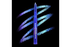 UCANBE Chameleon Eyeshadow & Eyeliner Gel Pencil - Multichrome Shifting Colors Metallic Glitter Eye Makeup,Waterproof Long-Lasting Smudge-Proof Multi-Dimensional Color (Electric Blue to Royal Purple)