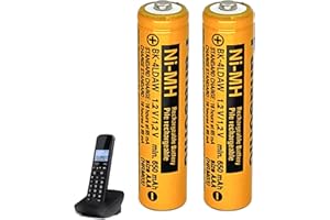 JAPUSOON NI-MH Batteria per Panasonic 1.2V 650mAh (HRM03) AAA Batterie ricaricabili per telefoni cordless BT Gigaset (confezione da 2)
