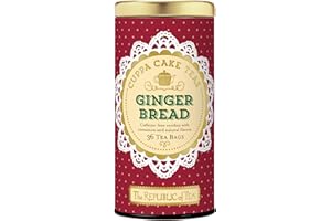 The Republic Of Tea Gingerbread Cuppa Cake Rooibos Red Tea, 36 Tea Bag Tin by The Republic Of Tea