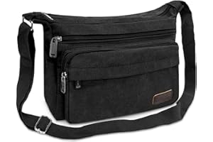 Aucuu Płócienna torba listonoszka, męska / damska torba na ramię, płócienna torba crossbody z wieloma kieszeniami, lekka torba podróżna na co dzień, prezent męski, do wędkowania na świeżym powietrzu,