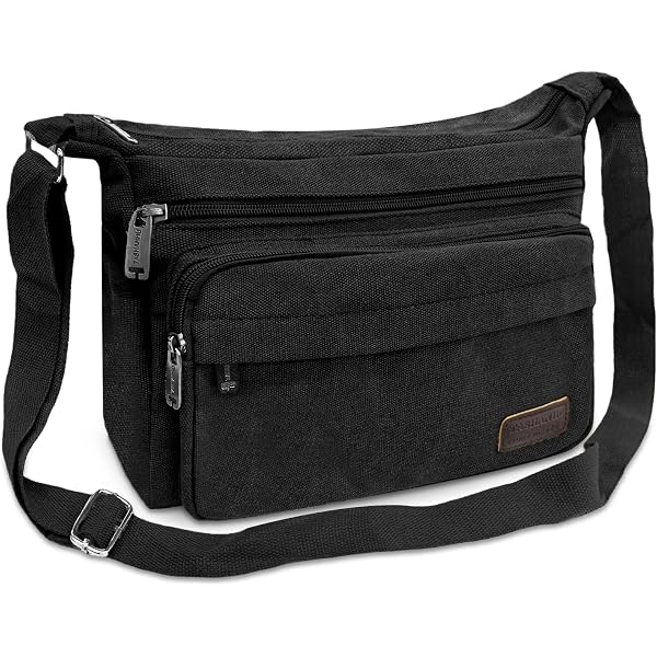 Mudono Borsa A Tracolla Uomo In Nylon Impermeabile Multitasche Leggera 0,3kg Per Lavoro E Viaggi