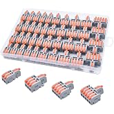 XALXMAW 40 pieces Electrical Connectors, Compact Splice Connector Kit, Quick Wire Terminal, Can Be Combined Freely, Suitable