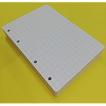 200 Fogli A Quadretti 5mm - Ricarica Per Raccoglitore A5 Con 4 Anelli