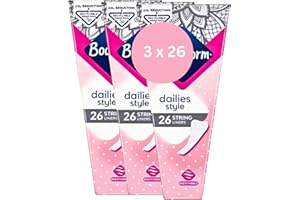 HUBSIDIA Dailies Thong String Liners 3 Packs x 26 | Discreet and Comfortable Panty Liners for Women