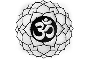 keluly Decorazione in metallo. Scultura da parete galleggiante, con ombre, in acciaio. (43 x 31 cm, OM Mantra)