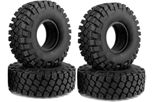 KINGCOO RC Auto Reifen, 4PCS RC Crawler Reifen Gummi 1.9 Zoll Felgen Radreifen für 1:10 RC Rock Crawler Auto Teile für Axial SCX10 D90 TF2 TRX4 Tamiya Gen8 (114MM)